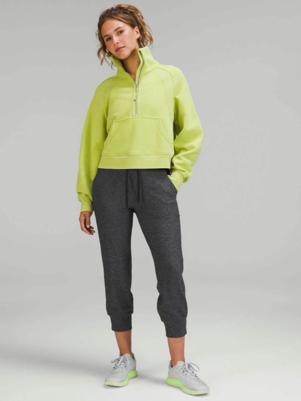 Lululemon Ready to Rulu High Rise Cropped Jogger in Heathered Raceway Grey 4